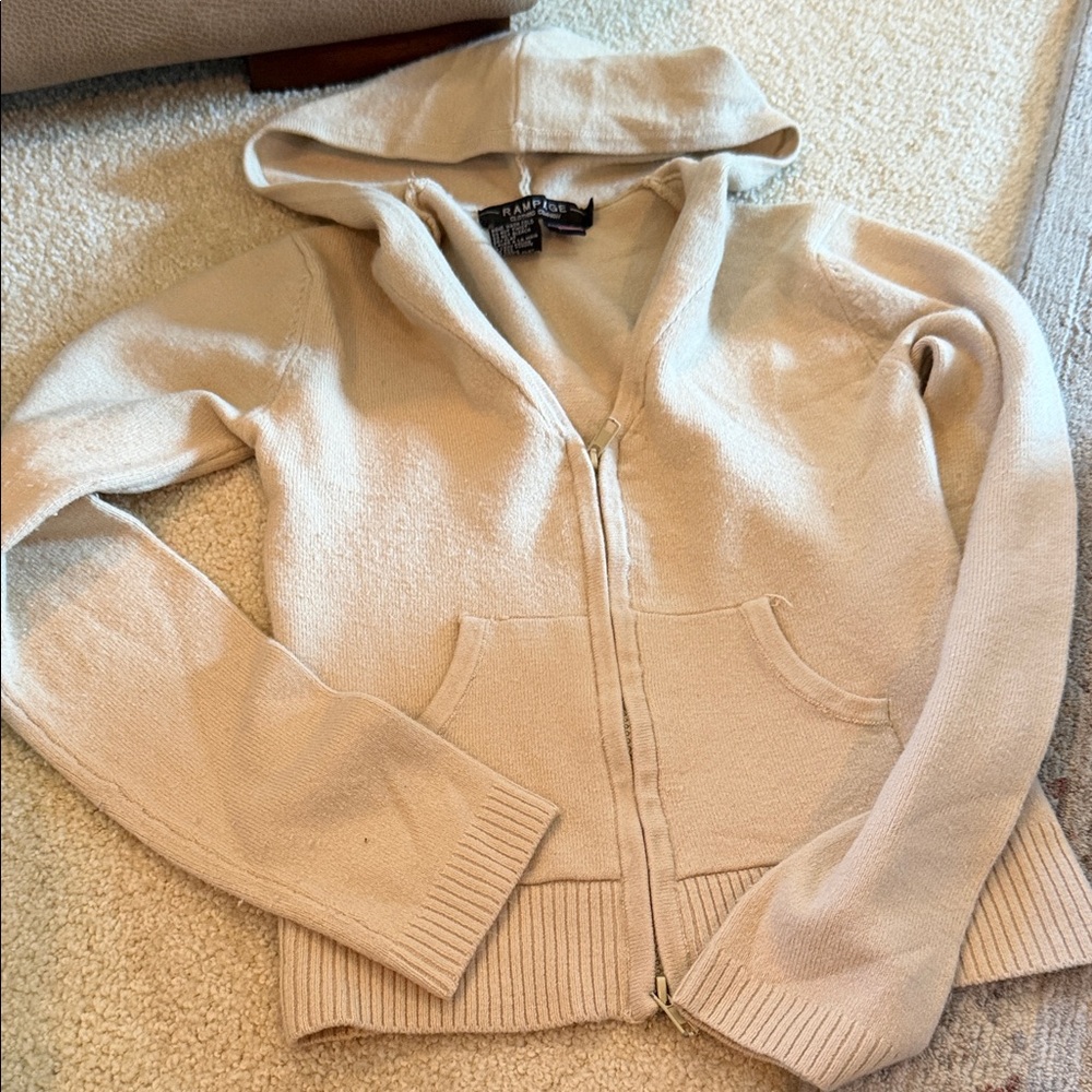 Rampage Beige Hooded Sweater
